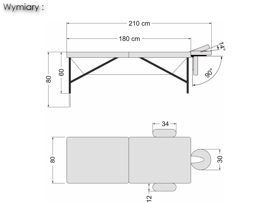 Wymiary stołu Premium Pro 80